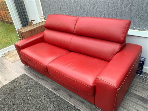 Buy Red Leather Bed